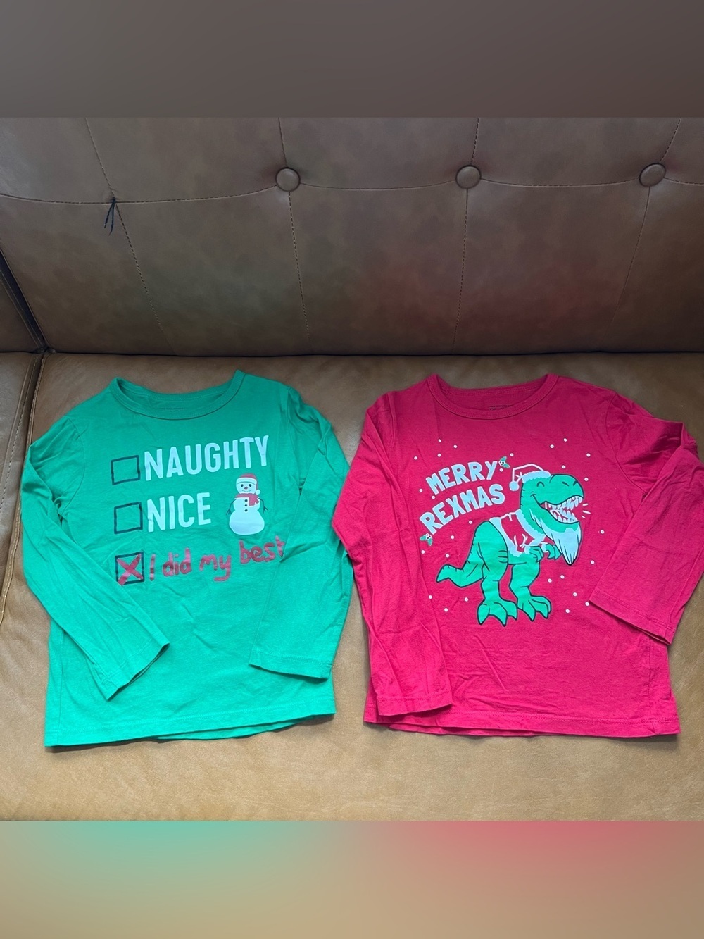 The Children's Place 2 PC Toddler 4T Christmas Holiday Long Sleeve Crewneck Tee